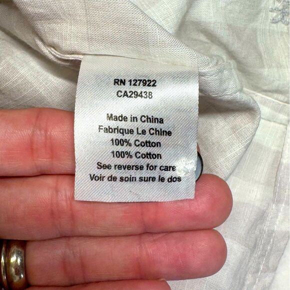 Mountain Khakis White/Tan Plaid Button Down Shirt - women's Large - Picture 7 of 8